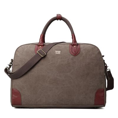 TRP0263 Troop London Classic Canvas Holdall - Large Brown