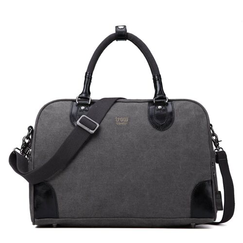 TRP0262 Troop London Classic Canvas Holdall - Small Black