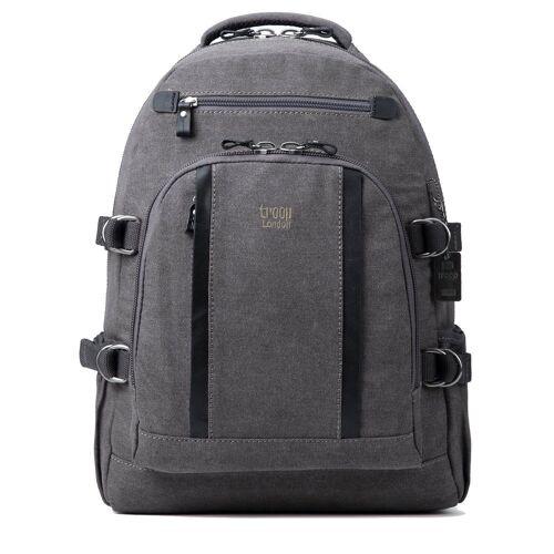 TRP0257 Troop London Classic Canvas Laptop Backpack - Large Black