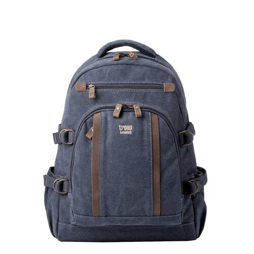 TRP0257 Troop London Classic Canvas Laptop Backpack - Large Blue
