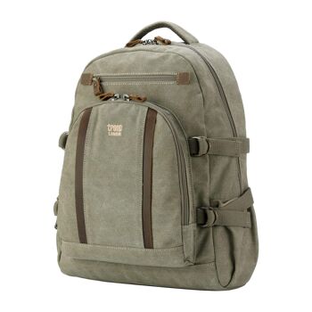 TRP0257 Sac à dos Troop London Classic Canvas pour ordinateur portable - Grand Kaki 2