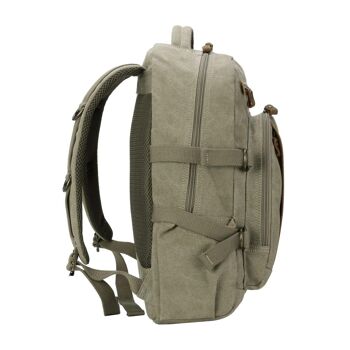 TRP0257 Sac à dos Troop London Classic Canvas pour ordinateur portable - Grand Kaki 3