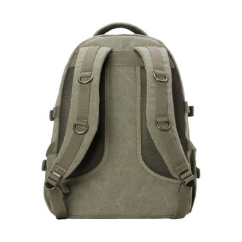 TRP0257 Sac à dos Troop London Classic Canvas pour ordinateur portable - Grand Kaki 4