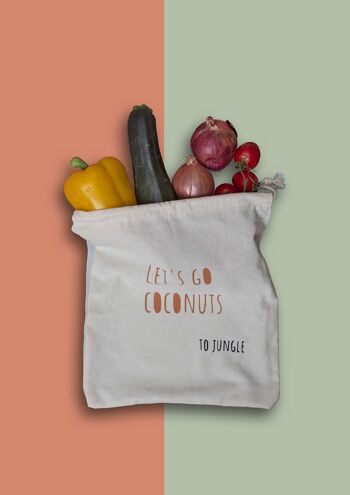 Noix de coco en sachet de légumes et de fruits de la jungle 1