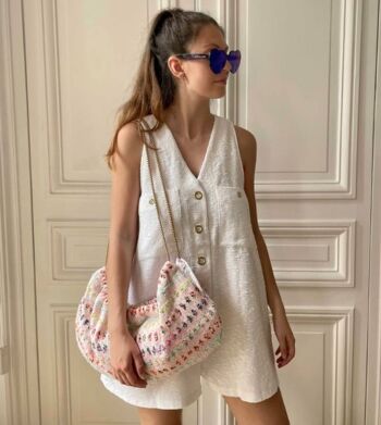 Sac mini Bénédicte en tweed d'été