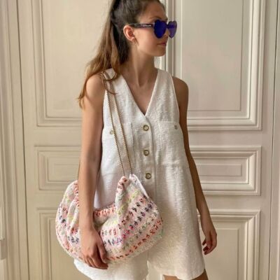 Mini Bénédicte bag in summer tweed