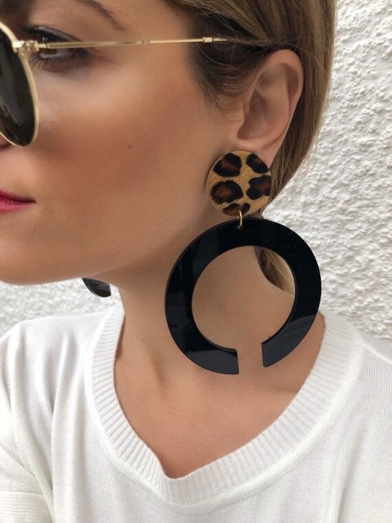 Paparazzi BEVEL In It Black ✧ Hoop Earrings Hoop Earrings