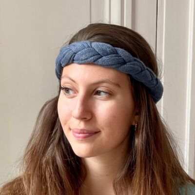 Headband tressé lin et cachemire