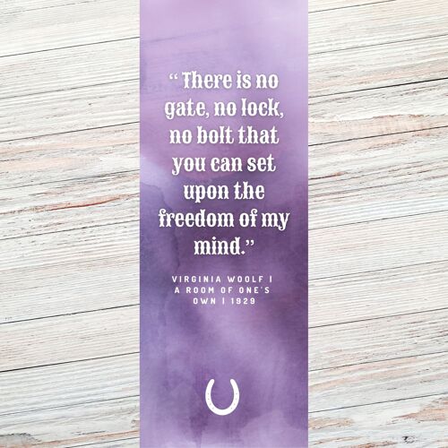 Virginia Woolf Feminist Literary Quote Bookmark