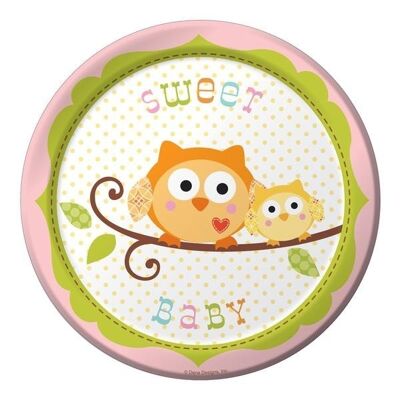 Happi Tree Lunch Plates Sweet Baby Pink Sturdy Style