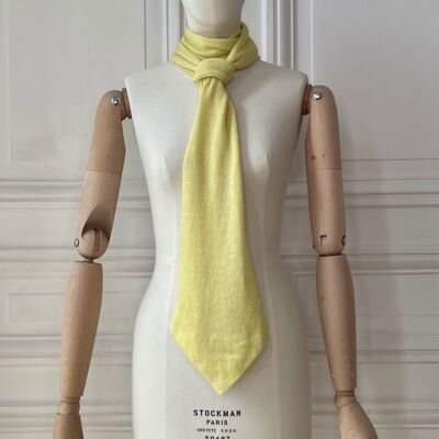 Linen and cashmere 1-end tie scarf