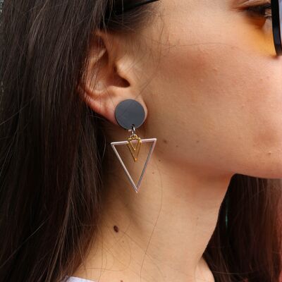 Triangle Earrings Clip On
