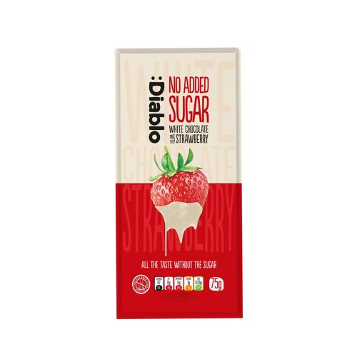 No Added Sugar White Chocolate with Strawberry