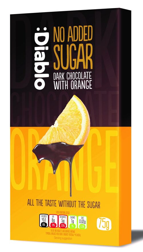 No Added Sugar Dark Chocolate with Orange