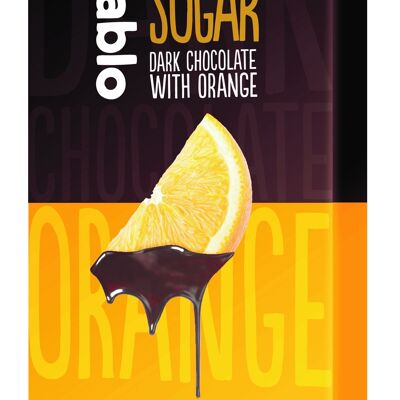 Chocolate negro sin azúcar añadido con naranja