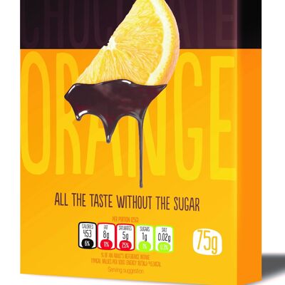 Ohne Zuckerzusatz Zartbitterschokolade mit Orange