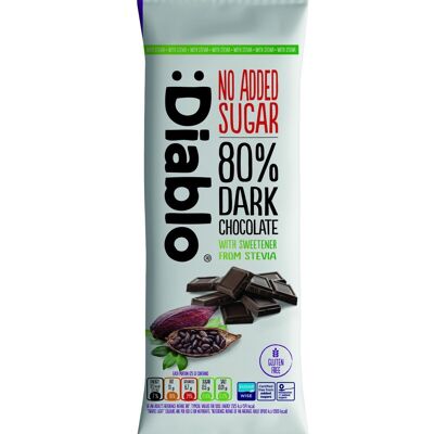 Chocolat noir sans sucre ajouté 80%