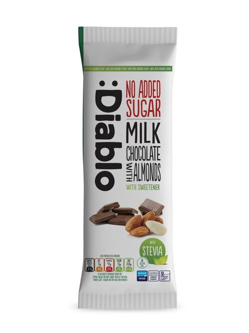 :Diablo Stevia Milk Chocolate with Almond