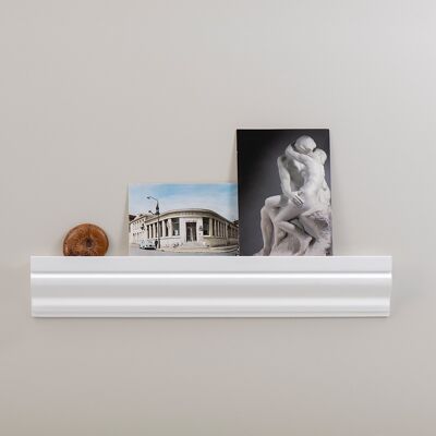 Haussmann white lacquered photo shelf