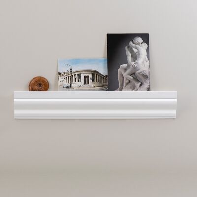 Haussmann white lacquered photo shelf