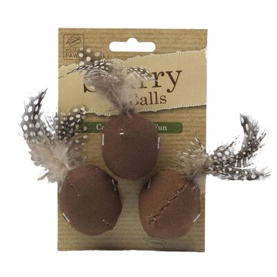 3 Scurry Balls with Feathers