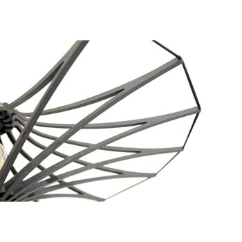 Suspension Design noir D90cm SINGING BLACK -élastique Noir- Kit cable coton noir et rosace métal 7