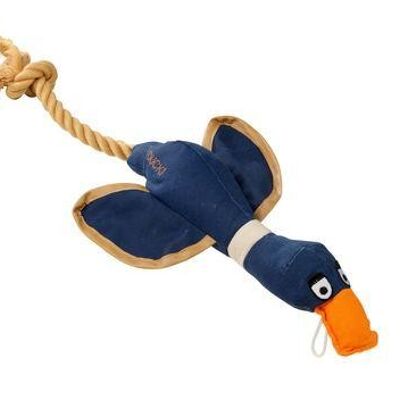 Duck!  Canvas Thrower Dog Toy Navy - Large