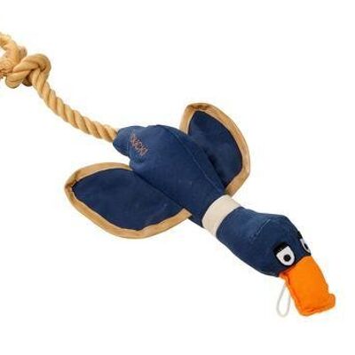 Duck!  Canvas Thrower Dog Toy Navy - XLarge