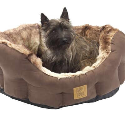 Arctic Fox Snuggle Oval Dog Bed - Small