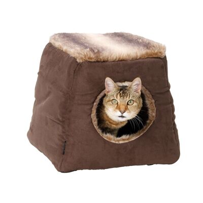 Faux Arctic Suede 2 in 1 Cat Bed Coco