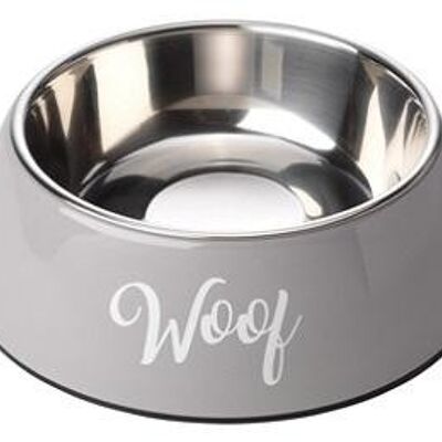 New Woof Grey Dog Bowl - Xlarge