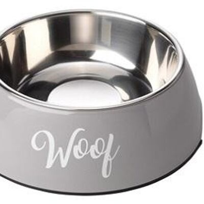 New Woof Grey Dog Bowl - Xlarge