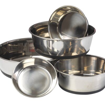 Stainless Steel Dog Bowl With Silicon Base - Small