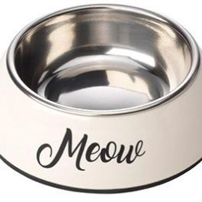 Cream Meow Cat Bowl