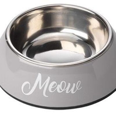 Grey Meow Cat Bowl