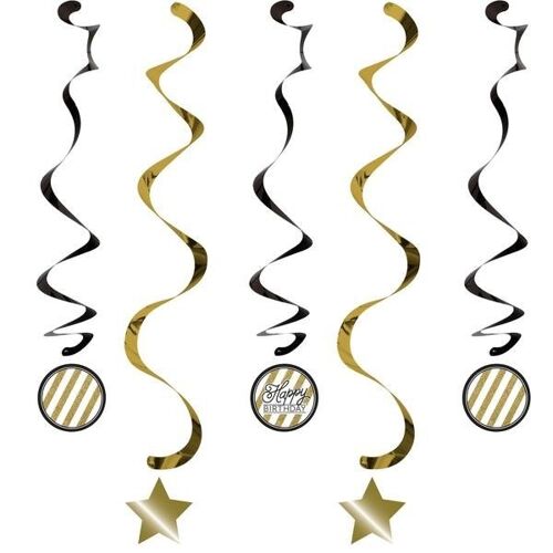 Black and Gold DIZZY DANGLER with Stickers