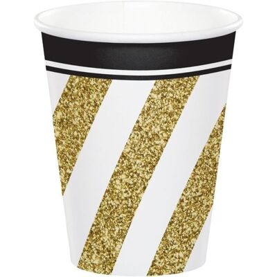 Black and Gold Paper Cups