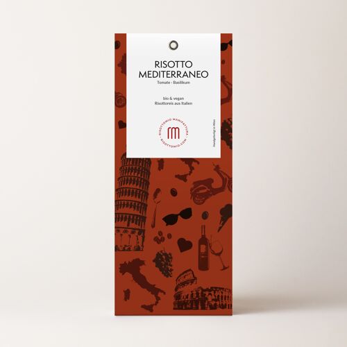 Risotto MEDITERRANEO (18er) Bio Tomaten Basilikum Reis Gourmet Delikatesse aus Italien