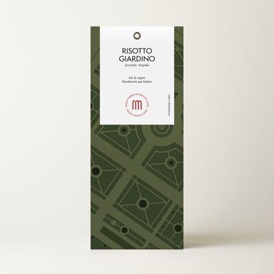Risotto GIARDINO (18) arroz orgánico con calabacín y pimentón delicia gourmet de Italia