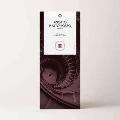 Risotto PIATTO ROSSO (18er) arroz de remolacha orgánico Manjar gourmet de Italia