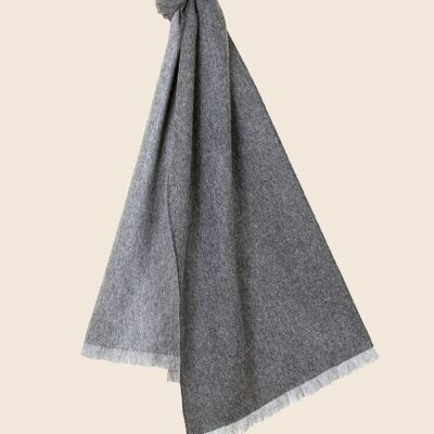 Timeless Reversible Cashmere Scarf Grey