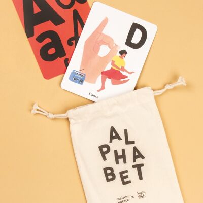 Set mit 26 LSF-Alphabet-Karten – lehrreich – Weihnachtsgeschenk