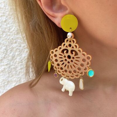 Handmade Clip On Earrings Elephant