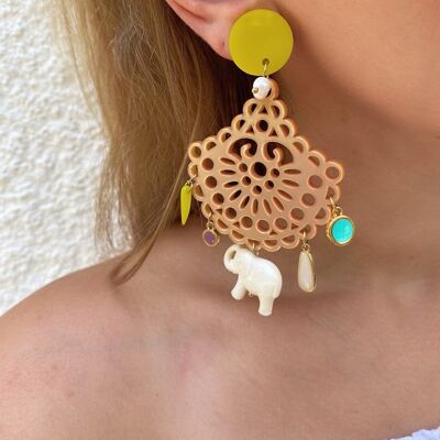 Handmade Clip On Earrings Elephant