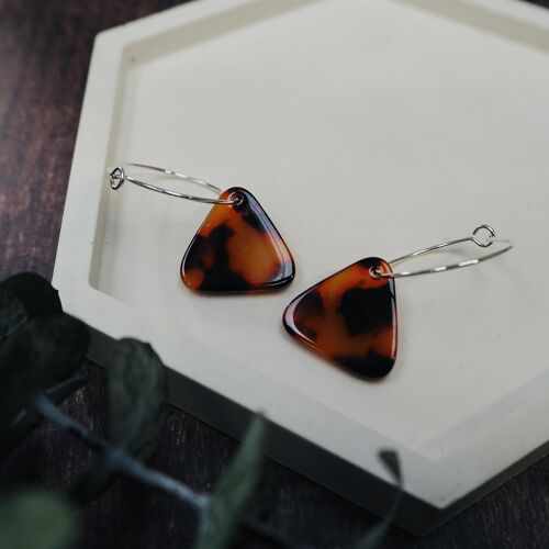 Acrylic Triangles Tortoise Shell Amber