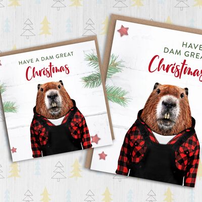 Beaver Christmas, biglietto di auguri: Dam Great Christmas (Animalyser)