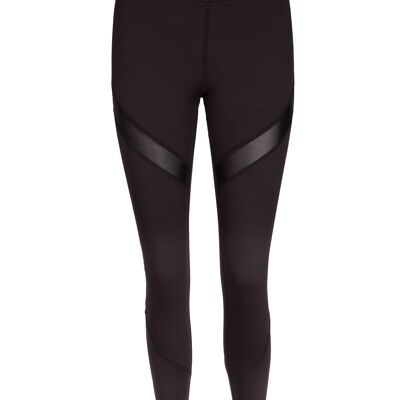 Leggings de yoga de talle alto en negro liso Stealth