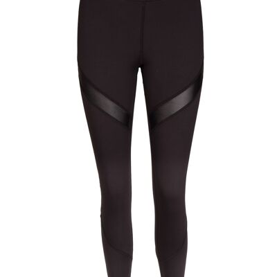 Stealth Solid Black Yoga-Leggings mit hoher Taille