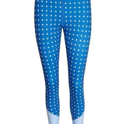 Legging de yoga à imprimé étoiles bleues Stardust