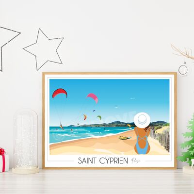 Affiche Saint-Cyprien 50x70 cm • Travel Poster